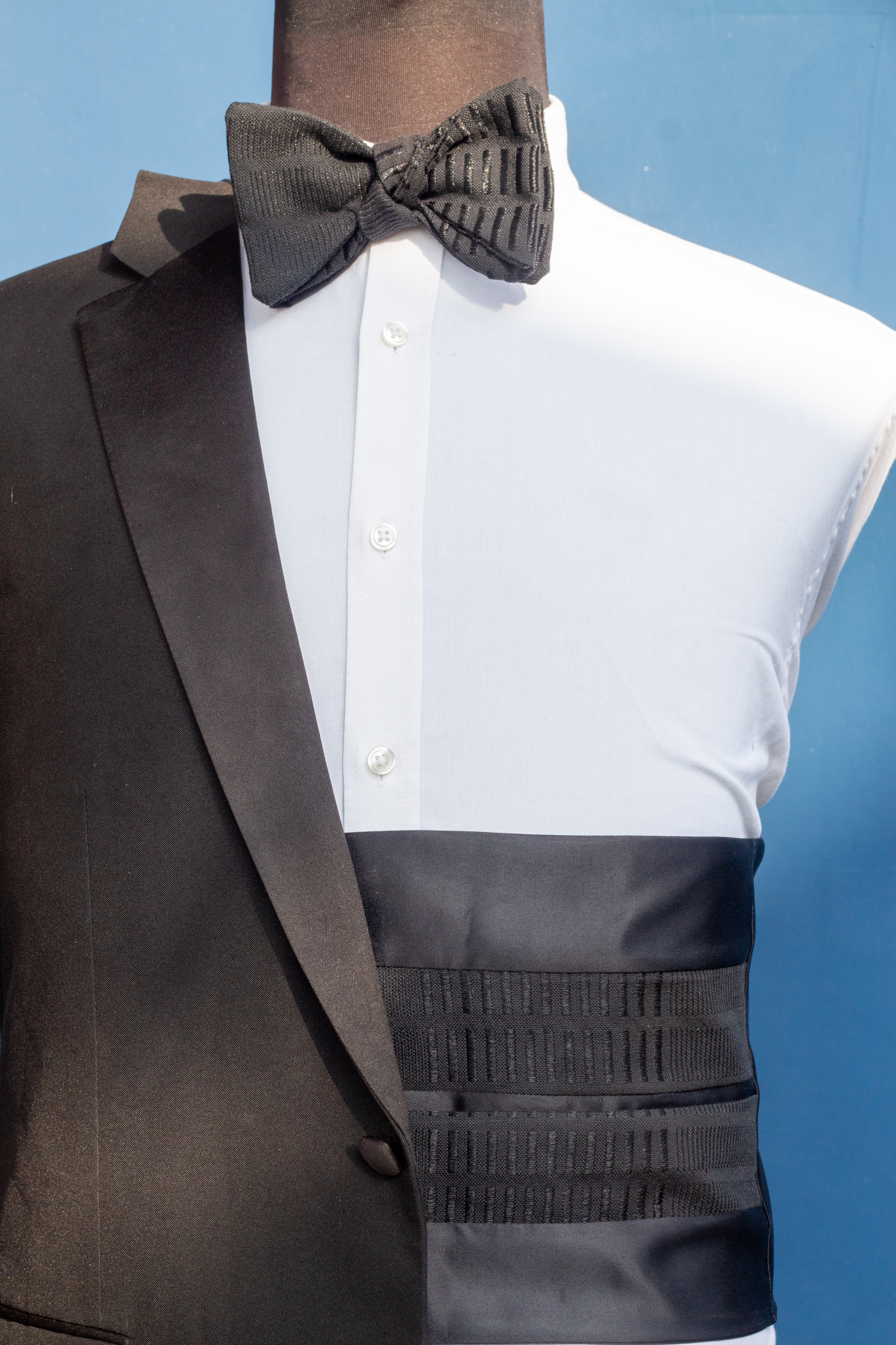 Black Kente Bowtie and Cummerbund