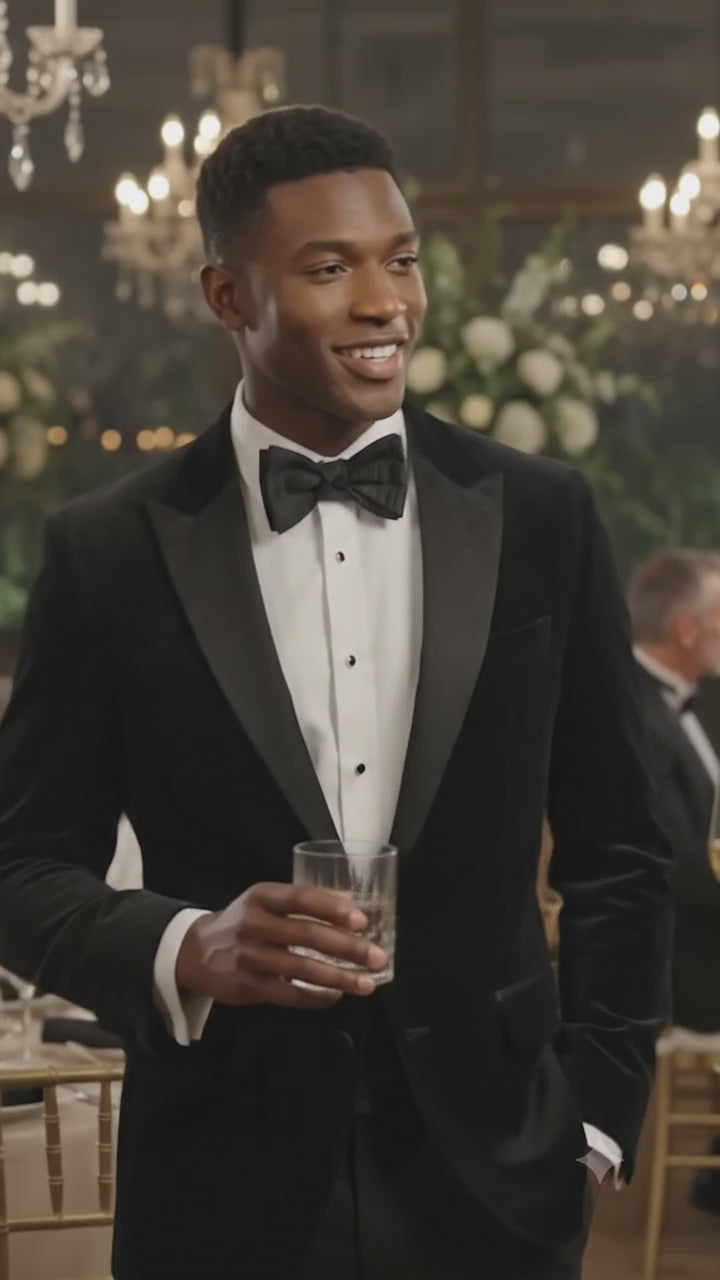 Black Kente Bowtie and Cummerbund